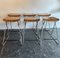 Chrome and Wood Bar Stools by Anna Schewen for Orangebox, 2016, Set of 6 1