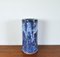 Blau-weiß glasierte Keramikvase von Valholm Keramik, Denmark 2