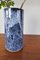 Vase en Céramique Vernie Bleue et Blanche de Valholm Keramik, Danemark 4