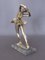 Silver-Plated Resin R925 Dancer Statue on Marble Base by Santini, 20th Century 20