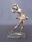 Silver-Plated Resin R925 Dancer Statue on Marble Base by Santini, 20th Century 21