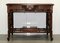 Late 19th Century Victorian Hand Carved Oak Console Table with Leather Inset Top 1