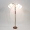 Mid-Century Scandinavian 3-Light Floor Lamp in Teak and Brass, 1950s 4