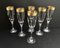 Crystal Champagne Glasses, 1970s, Set of 6 1