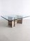 Italian Marble Coffee Table with Glass Top, 1970s 8