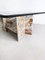 Italian Marble Coffee Table with Glass Top, 1970s 2