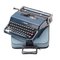 Blaue Lettera 32 Schreibmaschine von Marcello Nizzoli für Olivetti Synthesis, Mitte des 20. Jahrhunderts 2