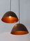 Lámparas colgantes Mid-Century modernas de cobre, años 50. Juego de 2, Imagen 16