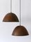 Mid-Century Modern Copper Pendant Lamps, 1950s, Set of 2 5