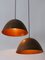 Mid-Century Modern Copper Pendant Lamps, 1950s, Set of 2 15