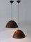 Mid-Century Modern Copper Pendant Lamps, 1950s, Set of 2 4