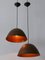 Lámparas colgantes Mid-Century modernas de cobre, años 50. Juego de 2, Imagen 13