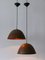 Mid-Century Modern Copper Pendant Lamps, 1950s, Set of 2 9