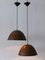 Mid-Century Modern Copper Pendant Lamps, 1950s, Set of 2 7