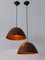 Lámparas colgantes Mid-Century modernas de cobre, años 50. Juego de 2, Imagen 11