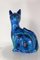 Blaue Katze von Aldo Londi für Bitossi, Italien, 1960 1