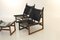 Rosewood Sling Chairs and Stool, Set of 3 8
