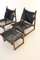 Rosewood Sling Chairs and Stool, Set of 3 10