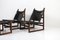 Rosewood Sling Chairs and Stool, Set of 3 9
