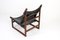 Rosewood Sling Chairs and Stool, Set of 3 7