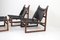Rosewood Sling Chairs and Stool, Set of 3 8