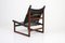 Rosewood Sling Chairs and Stool, Set of 3 14