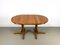 Danish Round Extendable Dining Table in Teak, 1980s 3