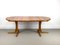 Danish Round Extendable Dining Table in Teak, 1980s, Image 1