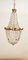 Lámpara de araña Imperio de latón con gotas esmeriladas, Imagen 10