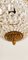 Lampadario Impero in ottone con gocce satinate, Immagine 6