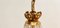 Lámpara de araña Imperio de latón con gotas esmeriladas, Imagen 7