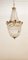 Lampadario Impero in ottone con gocce satinate, Immagine 9