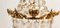 Lampadario Impero in ottone con gocce satinate, Immagine 14