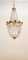 Lampadario Impero in ottone con gocce satinate, Immagine 3