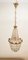 Lámpara de araña Imperio de latón con gotas esmeriladas, Imagen 8