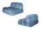 Blue Corduroy Velvet Camaleonda Modular Sofa by Mario Bellini for B&b Italia / C&b Italia, 1976, Set of 6 12