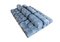 Blue Corduroy Velvet Camaleonda Modular Sofa by Mario Bellini for B&b Italia / C&b Italia, 1976, Set of 6 7
