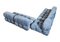 Blue Corduroy Velvet Camaleonda Modular Sofa by Mario Bellini for B&b Italia / C&b Italia, 1976, Set of 6 5