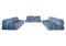Blue Corduroy Velvet Camaleonda Modular Sofa by Mario Bellini for B&b Italia / C&b Italia, 1976, Set of 6 2