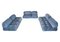 Blue Corduroy Velvet Camaleonda Modular Sofa by Mario Bellini for B&b Italia / C&b Italia, 1976, Set of 6 3