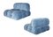 Blue Corduroy Velvet Camaleonda Modular Sofa by Mario Bellini for B&b Italia / C&b Italia, 1976, Set of 6 13