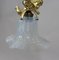 Französische Vergoldete Cherub Leuchte mit Vaseline Glasschirm, 1920er 5