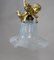 Französische Vergoldete Cherub Leuchte mit Vaseline Glasschirm, 1920er 9
