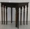 Vintage Brown Flame Mahogany Nesting Tables on Fluted Legs, Set of 3, Image 6