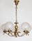 Lámpara colgante Hollywood Regency en forma de piña con bolas de vidrio de Kaiser Idell / Kaiser Leuchten, años 60, Imagen 1