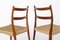 Sillas de comedor de teca con asientos de Papercord de Søren Ladefoged, años 60. Juego de 2, Imagen 6
