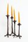 Organic Brutalist Bronze Candlesticks, 1960s, Set of 4 9