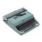 Máquina de escribir Lettera 32 en azul verdoso de Marcello Nizzoli para Olivetti Synthesis, 1963, Imagen 6