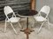 Garden Table with Folding Chairs, 1960s, Set of 3 1