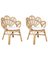 Vintage Rattan Flower Chairs, Set of 2 1